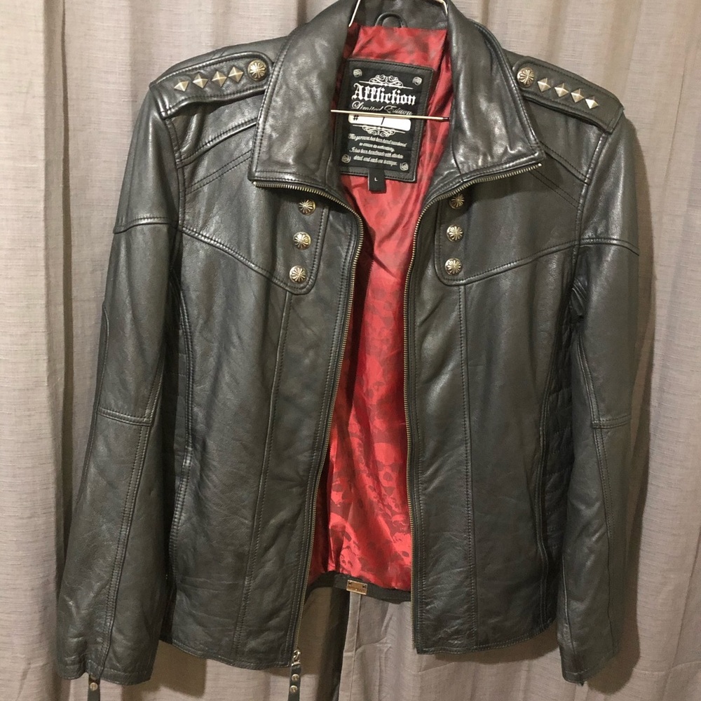 Men’s Affliction leather jacket